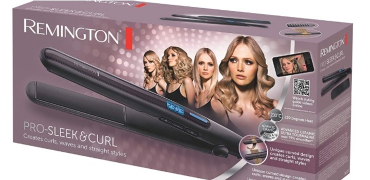 plancha de pelo remington sleek & curl s6505